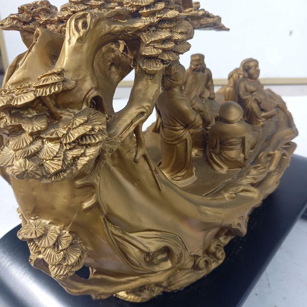 道教の八仙をモチーフにした置物　幅38cm