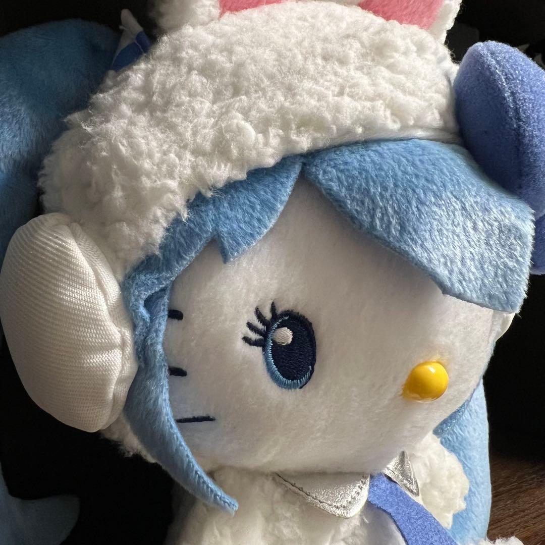 雪ミク キティ ぬいぐるみ 雪ウサギミク×ハローキティ (Mサイズ) 北海道限定