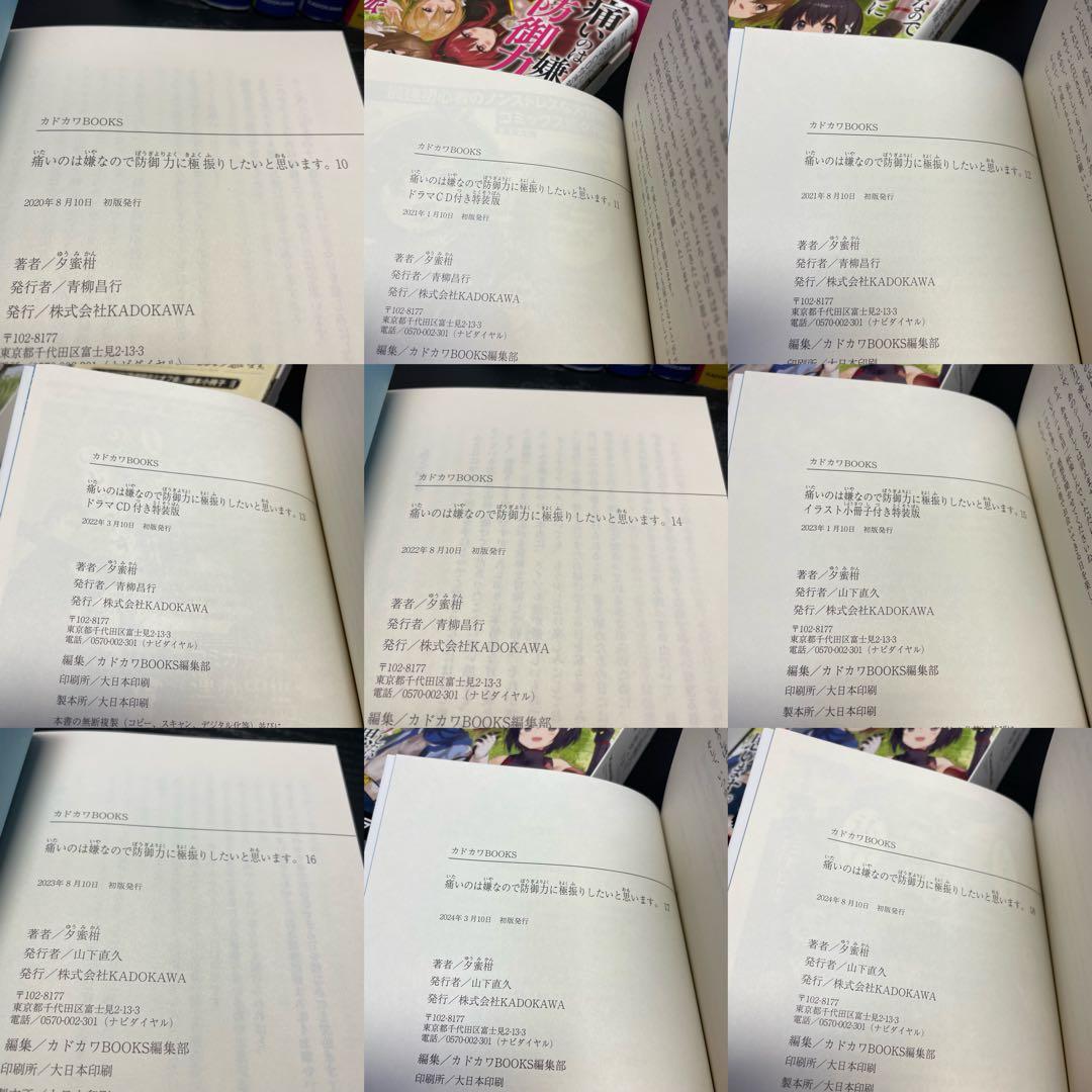 痛いのは嫌なので防御力に極振りしたいと思います。 全巻 1-19 特装版 おまけ