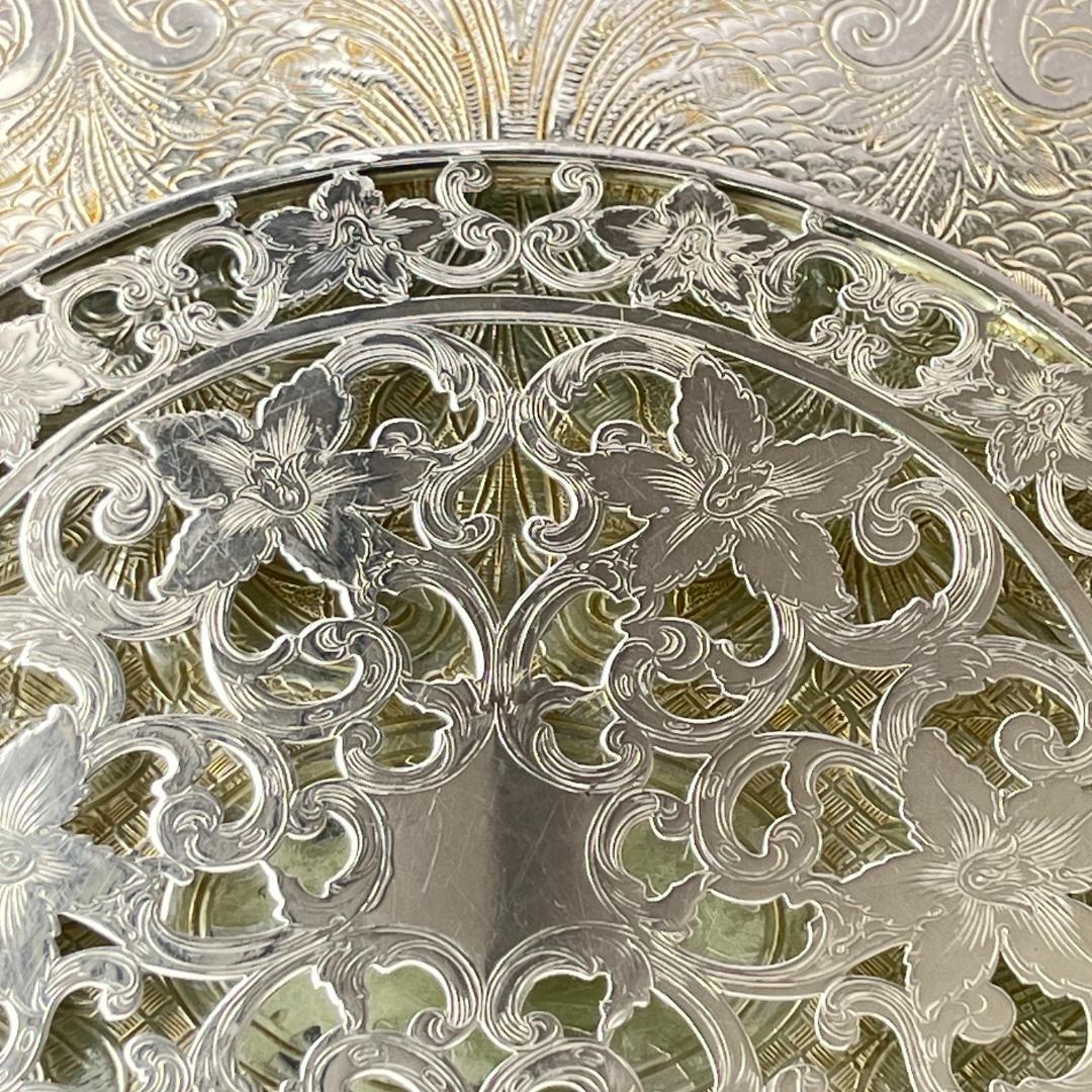 【WEBSTER】 【純銀 / ガラス】ティーセンター 15cm スターリング