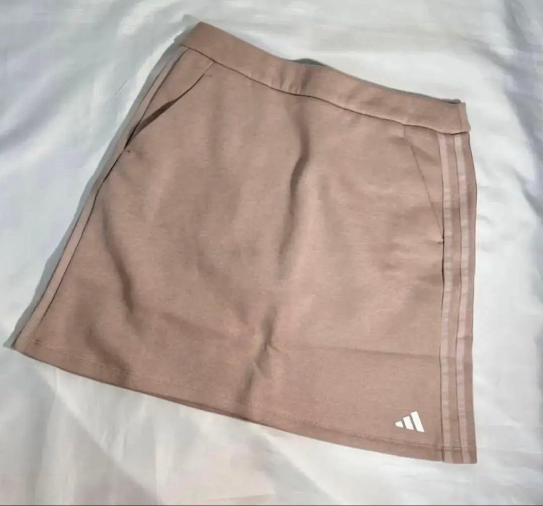 未使用　adidasゴルフ　スウェット裏起毛　 セットアップ　くすみピンク