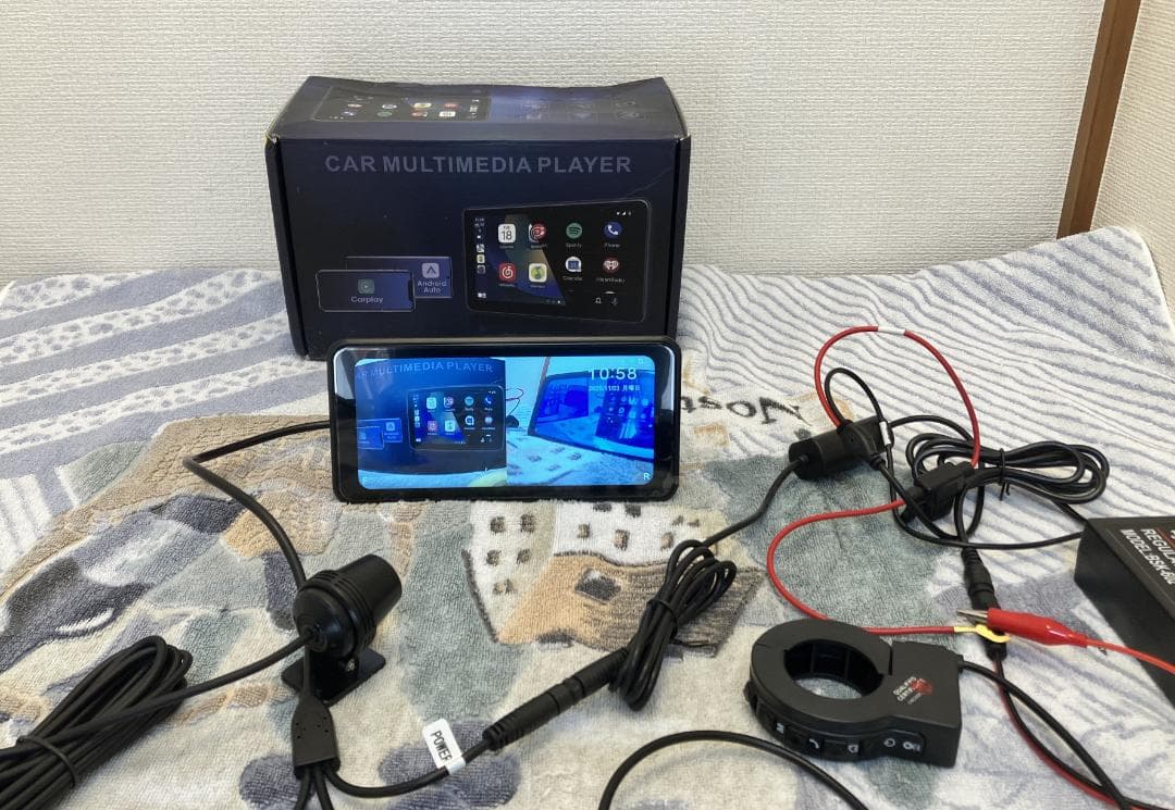 新品 バイク スマートモニター 6.25インチ ドラレコ 空気圧センサー GPS