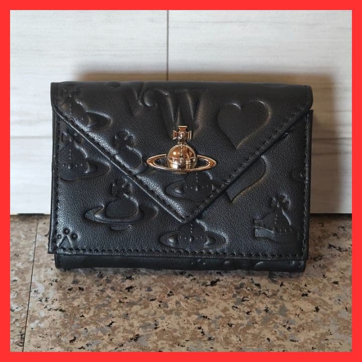 【新品未使用】ヴィヴィアンウエストウッド三つ折り財布　165VW765　ブラック