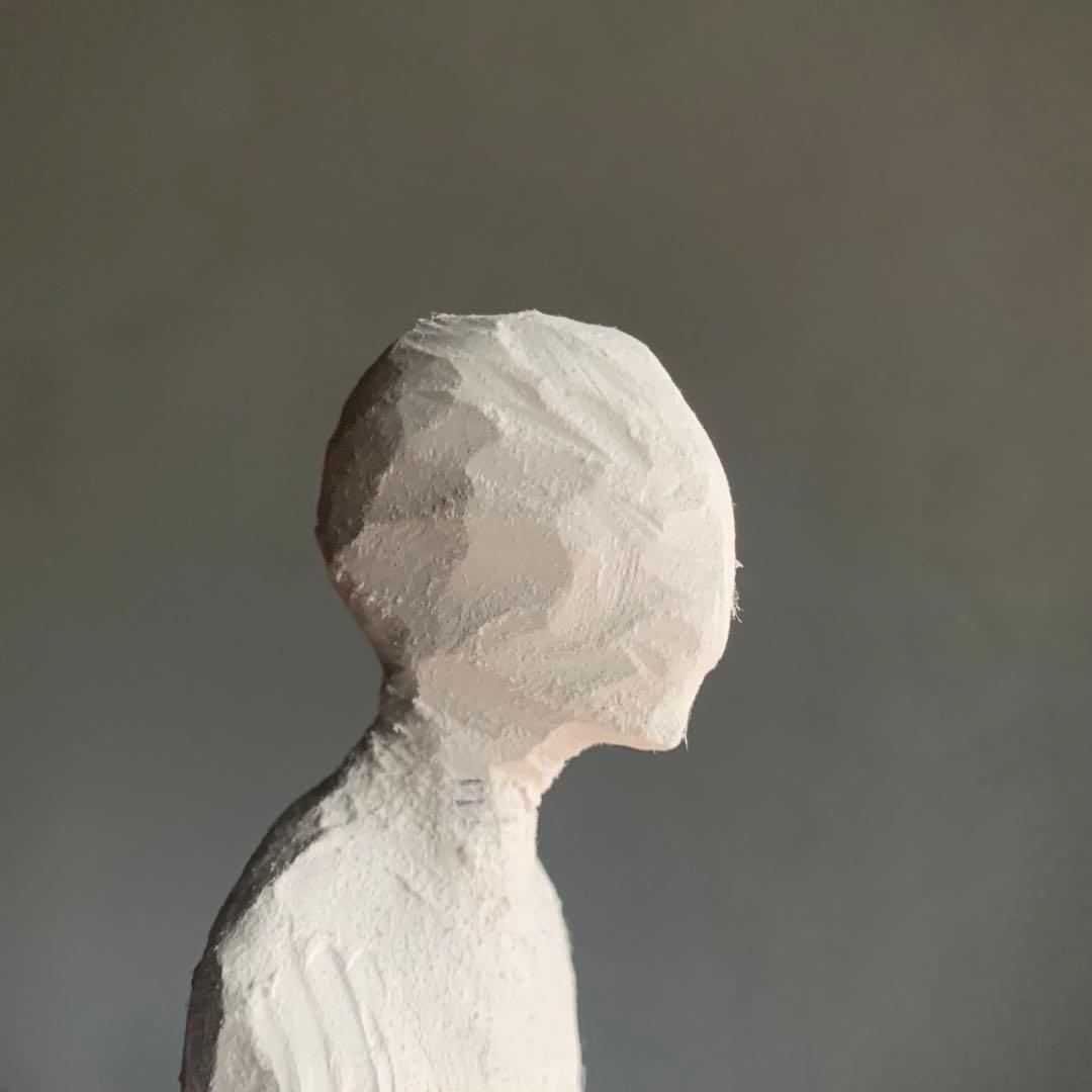 石塑粘土 立体作品 人物像 「故国」 F 現代美術 オブジェ sculpture