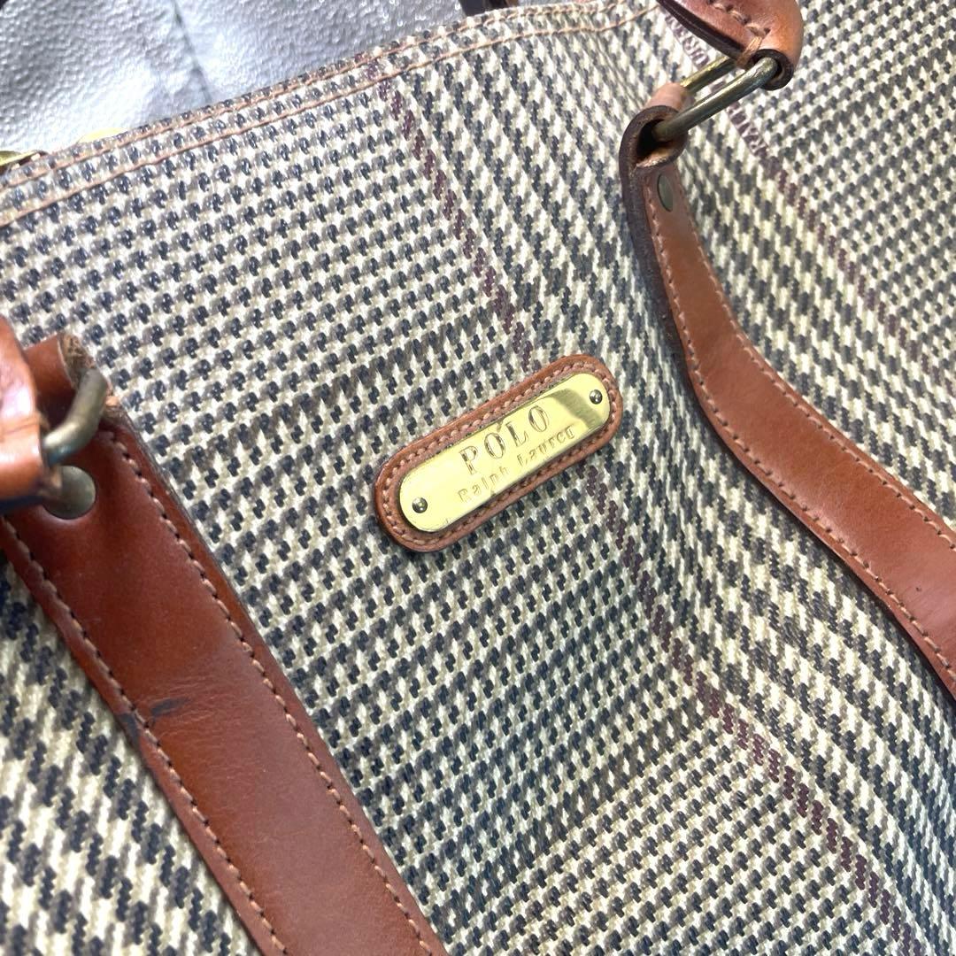 RalphLauren ポロラルフローレン ボストンバッグ　　千鳥柄
