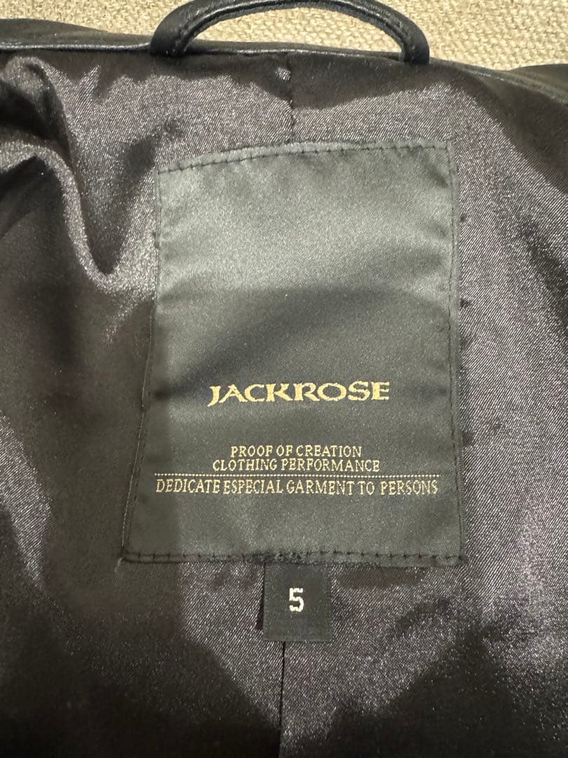 JACK ROSE◆シングルライダースジャケット/5/羊革