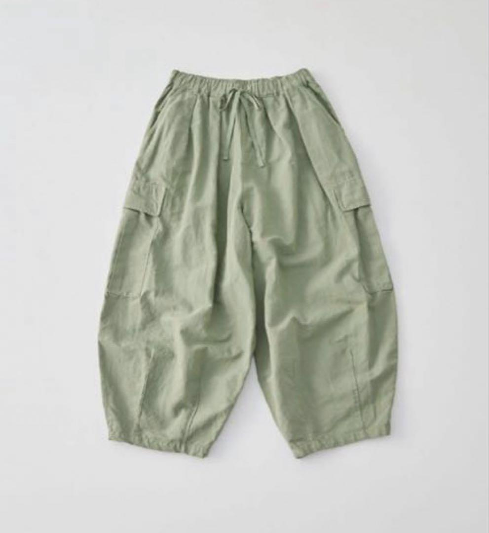 美品　nest Robe コットンリネン石目 コクーンカーゴパンツ