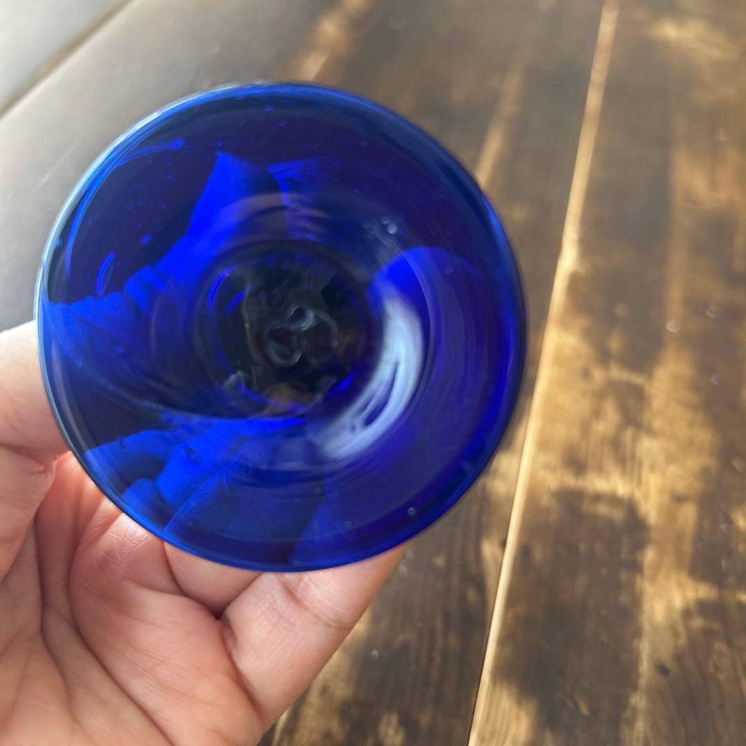 ガラス作家　ミネウチモネ　1点もの　綺麗なイエローグラス　作家物　小さめグラス