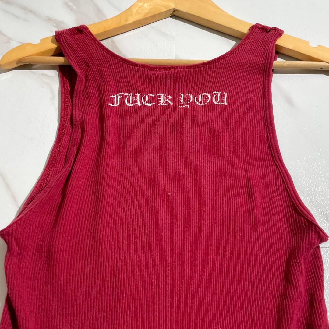 入手困難✨ クロムハーツ タンクトップ ノースリーブ 十字架 メンズ レッド