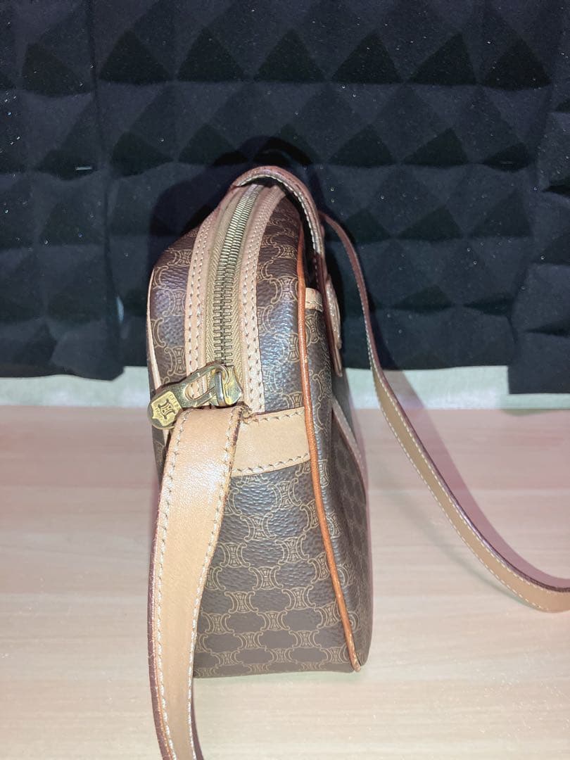 ヴィンテージ セリーヌ CELINEマカダム レザー ショルダーバッグ