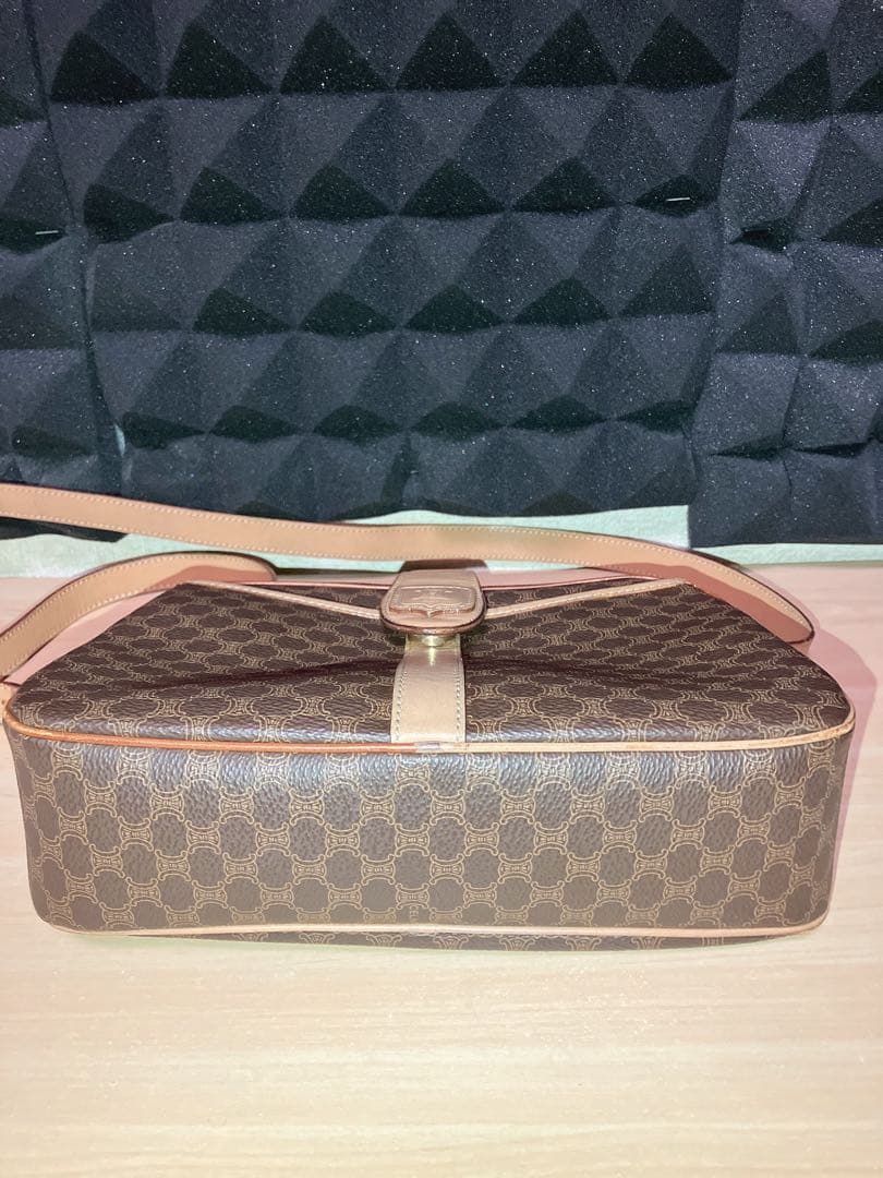 ヴィンテージ セリーヌ CELINEマカダム レザー ショルダーバッグ