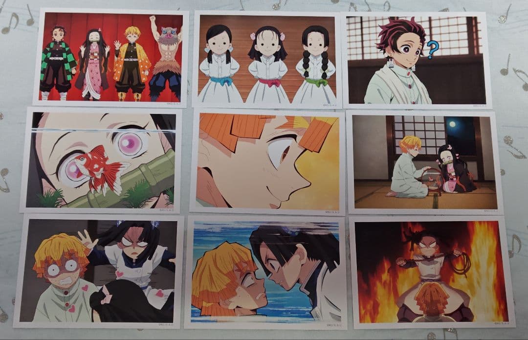 鬼滅の刃 場面写ブロマイドくじ 竈門炭治郎 我妻善逸 嘴平伊之助 竈門禰豆子