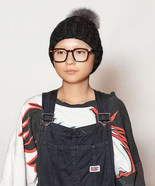 CA4LA カシラ ニット帽 EXWINTER 6 フォックスファー付 ブラック