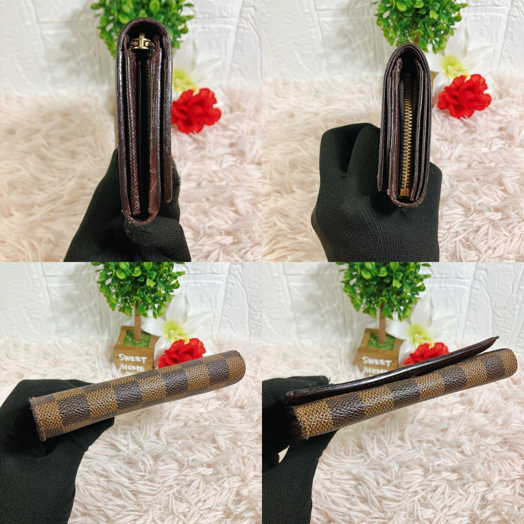 綺麗 ルイヴィトン ダミエ ポルトモネ ビエトレゾール L字 二つ折り 財布