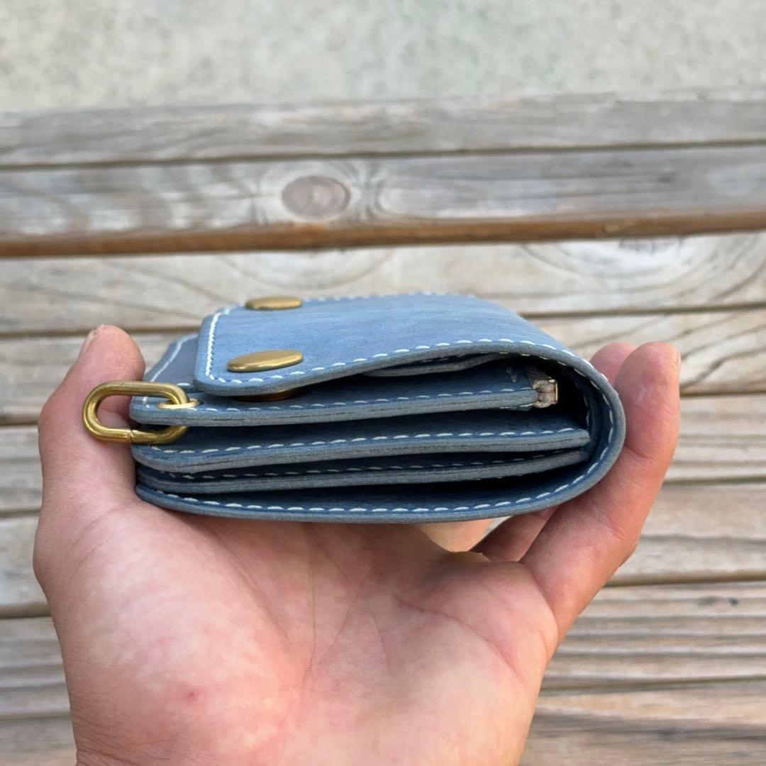 マヤショルダー　コバルト　ミドル　トラッカーウォレット