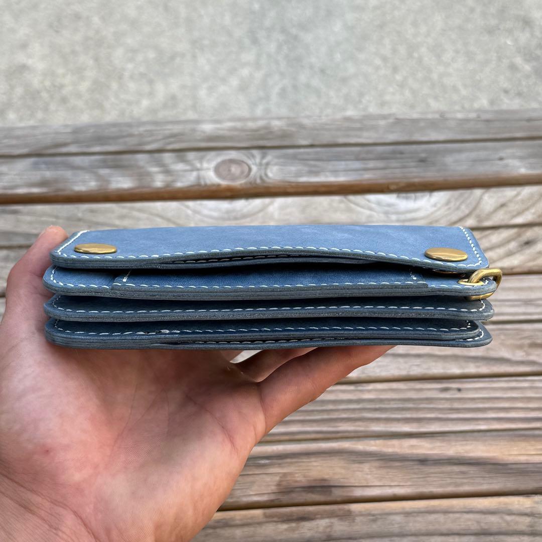 マヤショルダー　コバルト　ミドル　トラッカーウォレット