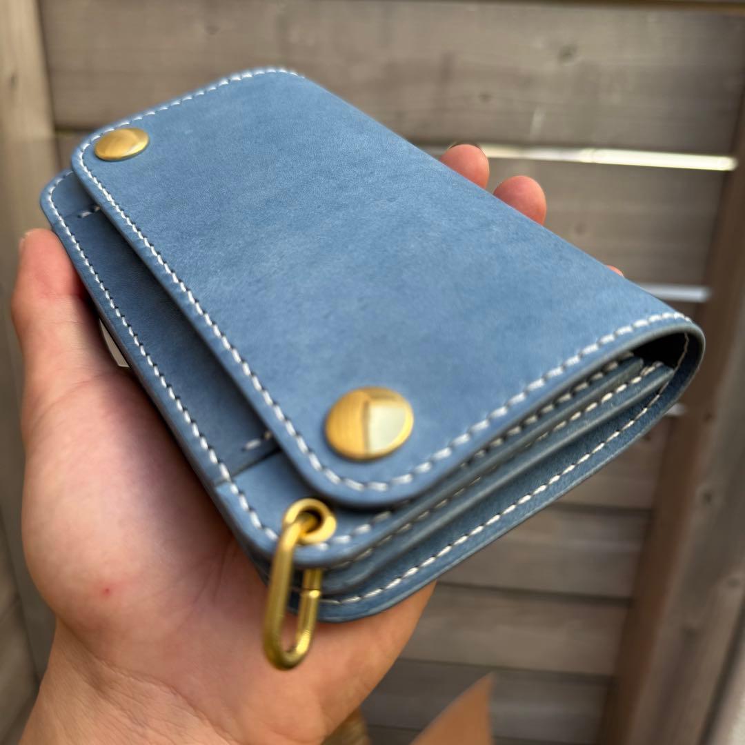 マヤショルダー　コバルト　ミドル　トラッカーウォレット