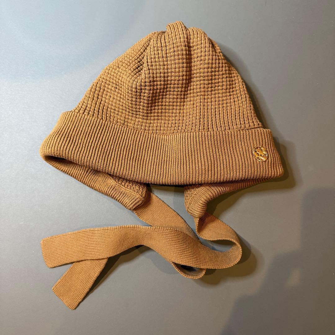 BAREN ニット帽 ボンネット モカ ホワイト 2色 セット