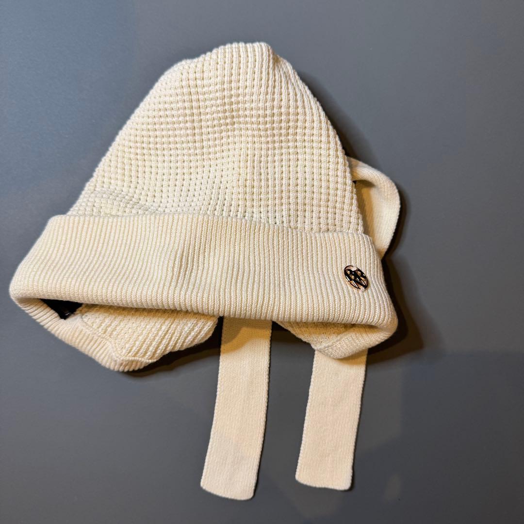 BAREN ニット帽 ボンネット モカ ホワイト 2色 セット
