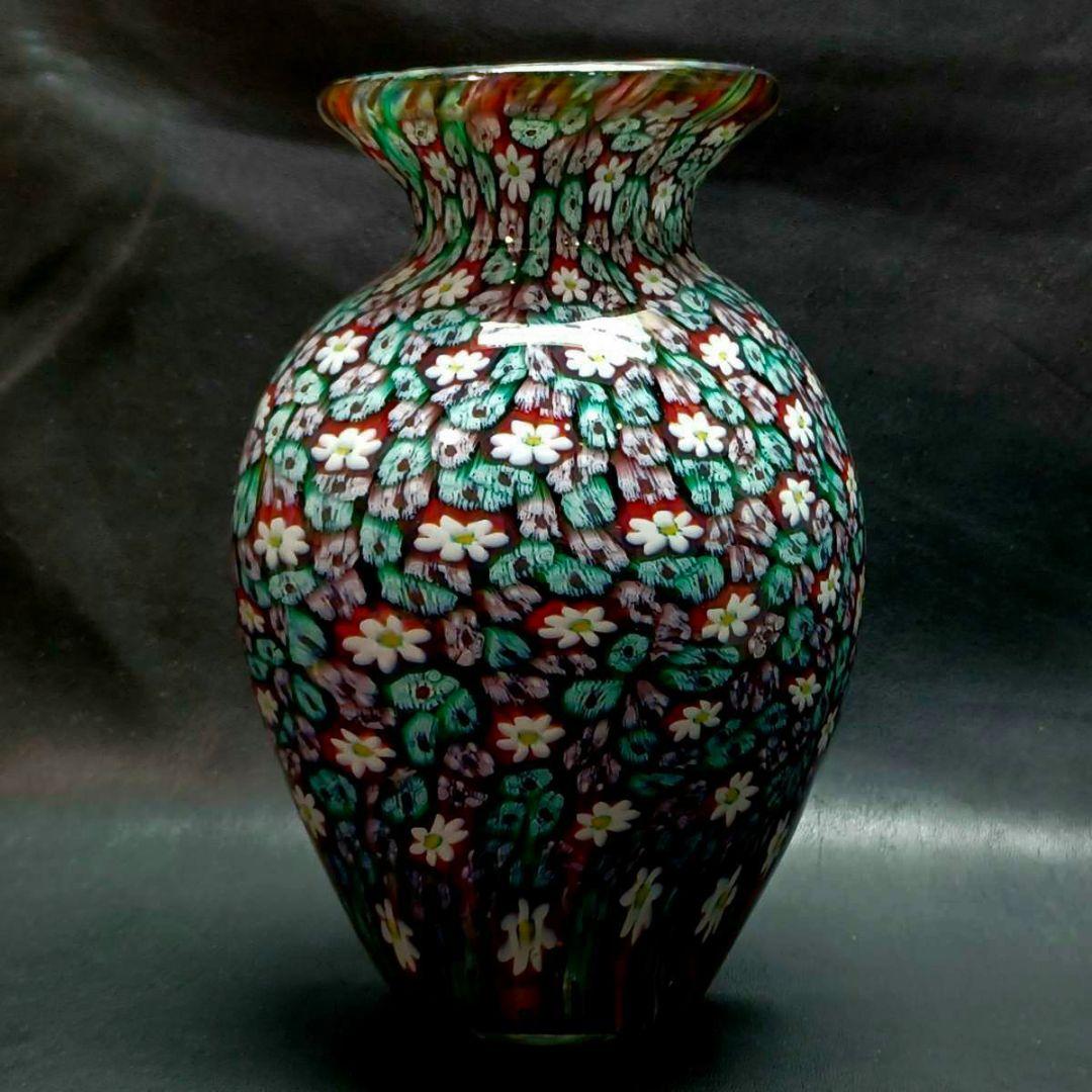 MURANO ムラノ 金彩 ミルフィオリ 花瓶 オブジェ
