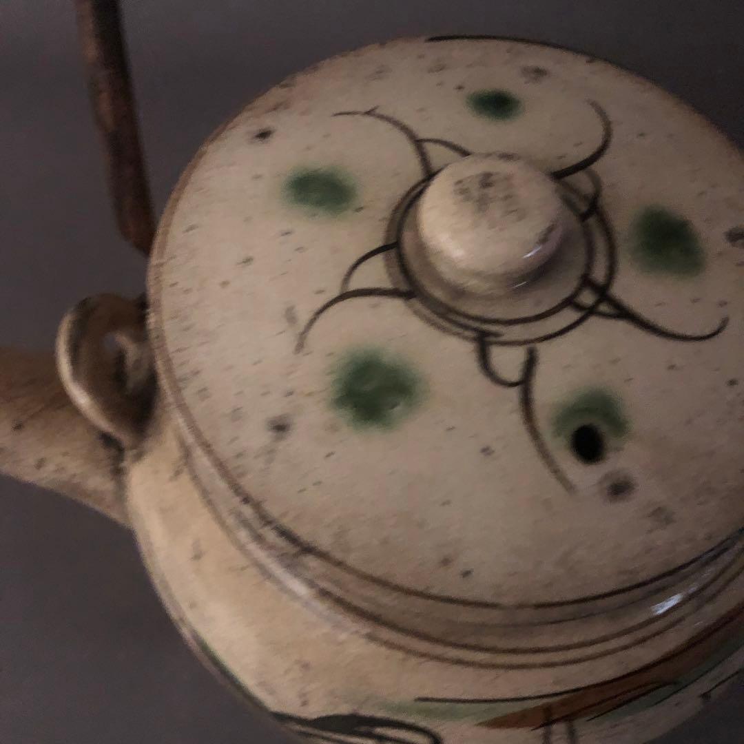 益子焼 色絵山水紋 土瓶