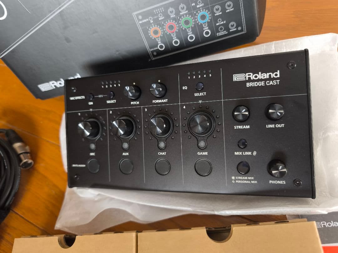 す*か様 ローランド ブリッチキャスト ゲーミングミキサー　マイクケーブル1本付