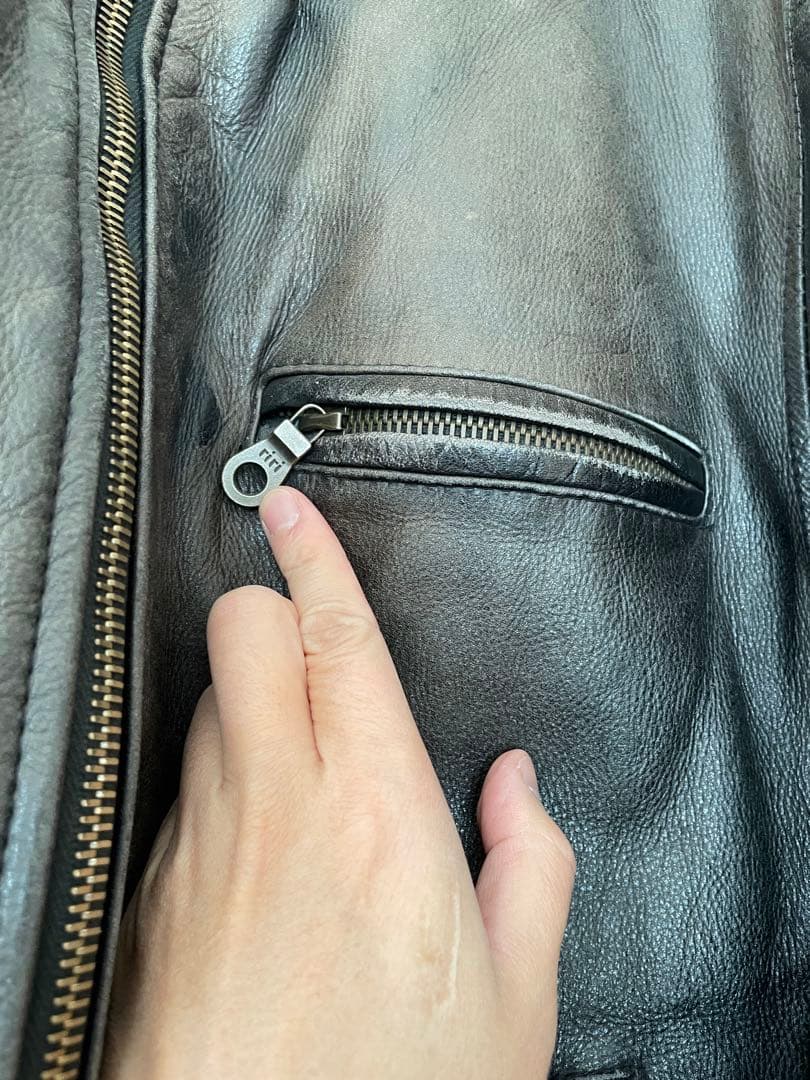 Gerald 購入UKレザー ヴィンテージシングルライダースジャケット