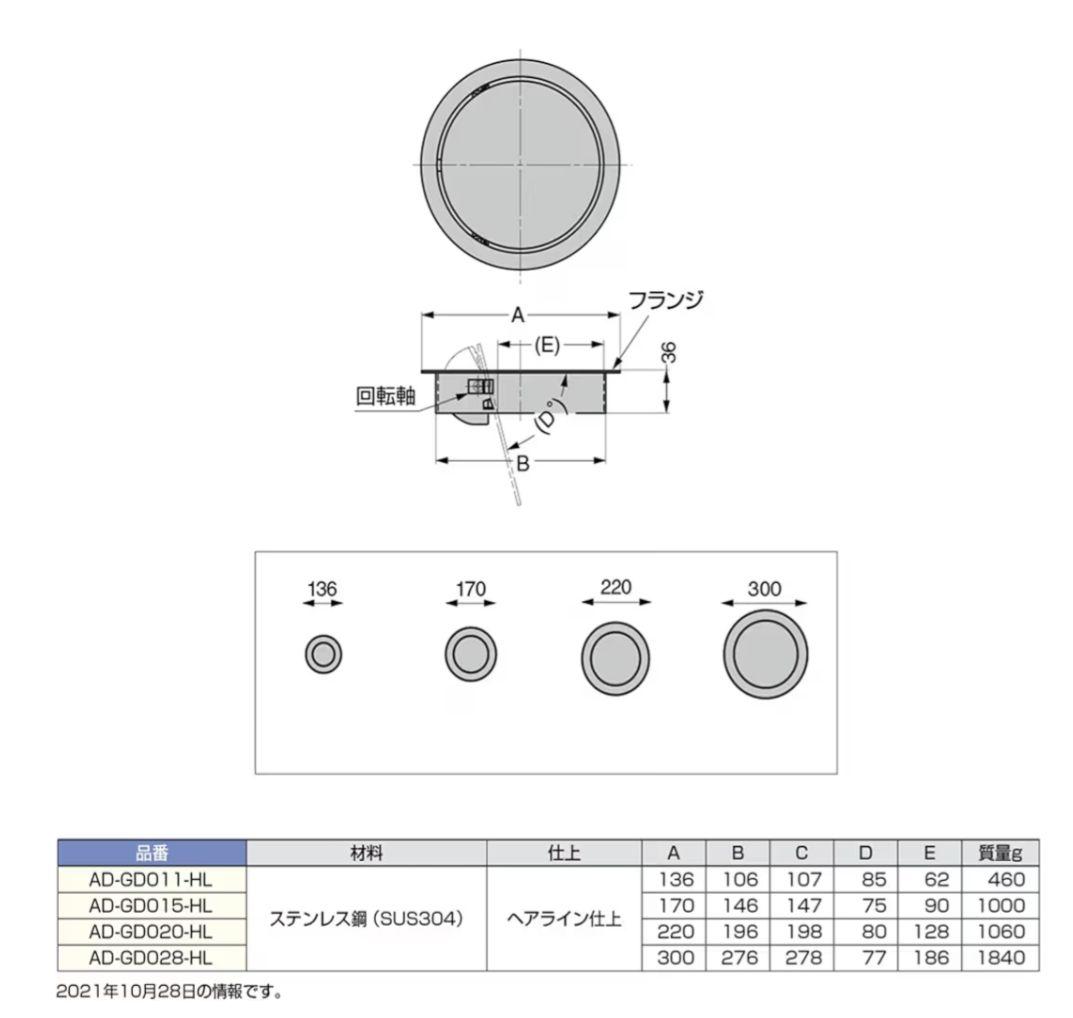 LAMP 屑入投入口 AD-GD011-HR