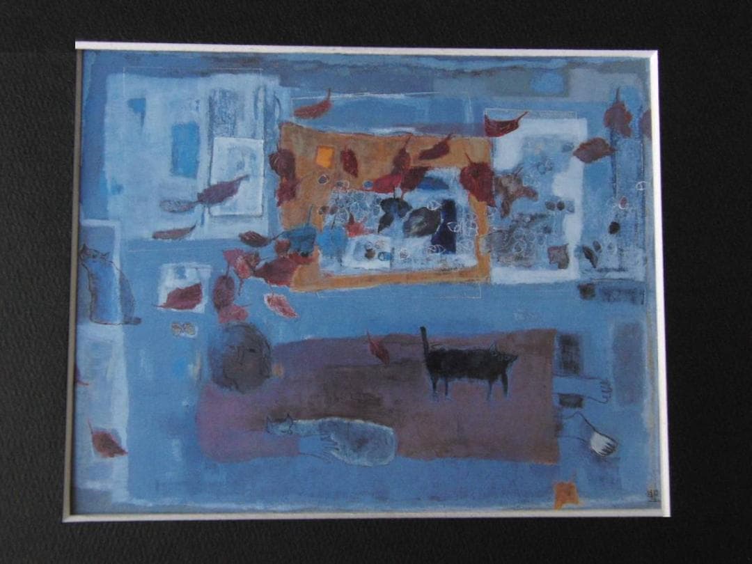 加藤聖扈、【ガラス窓】、希少な額装用画集より、新品額装付