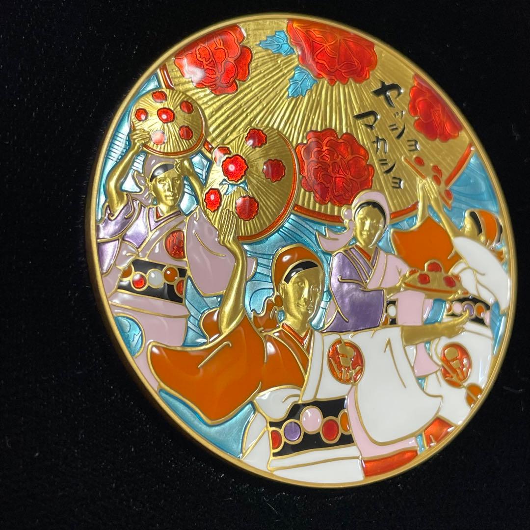 【極美品】七宝章婢 日本の祭りシリーズ　山形　花笠まつり 純銀メダル　記念メダル
