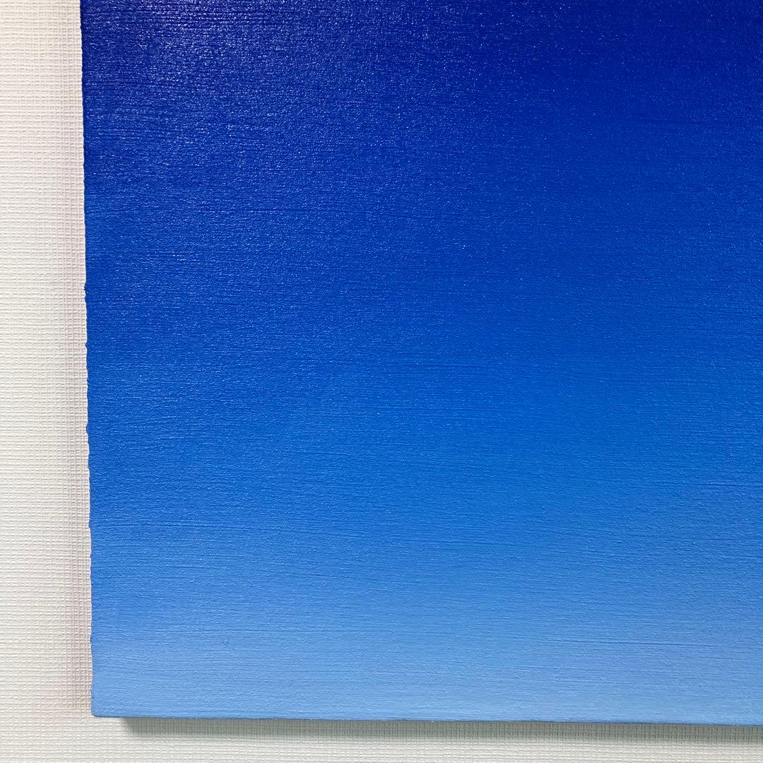絵画　油絵　原画　青い記憶　青　グラデーション　抽象画　Ｆ8サイズ　Ｓ.Ｉ