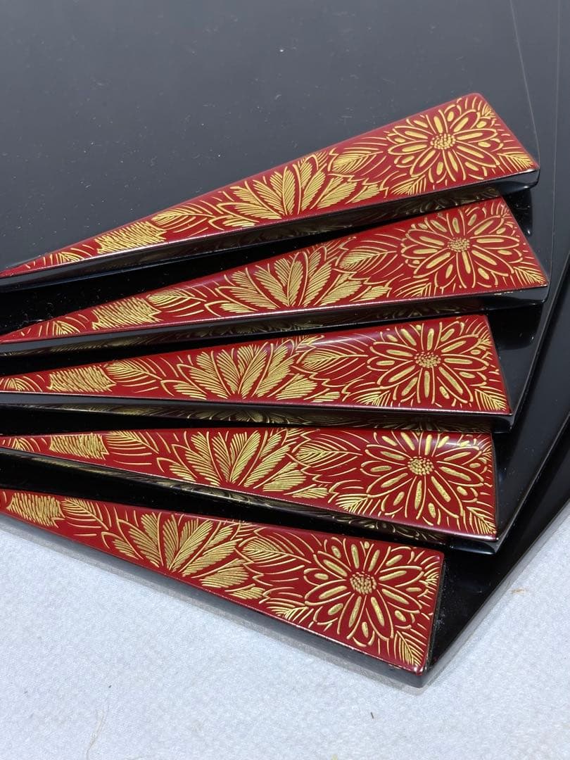 前田漆器工房謹製　天然木　折敷 五枚　美品　共箱　茶道　懐石　送料込