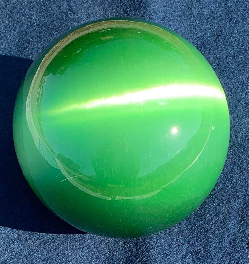 特大　キャットアイ　　グリーン　猫目石　珍品