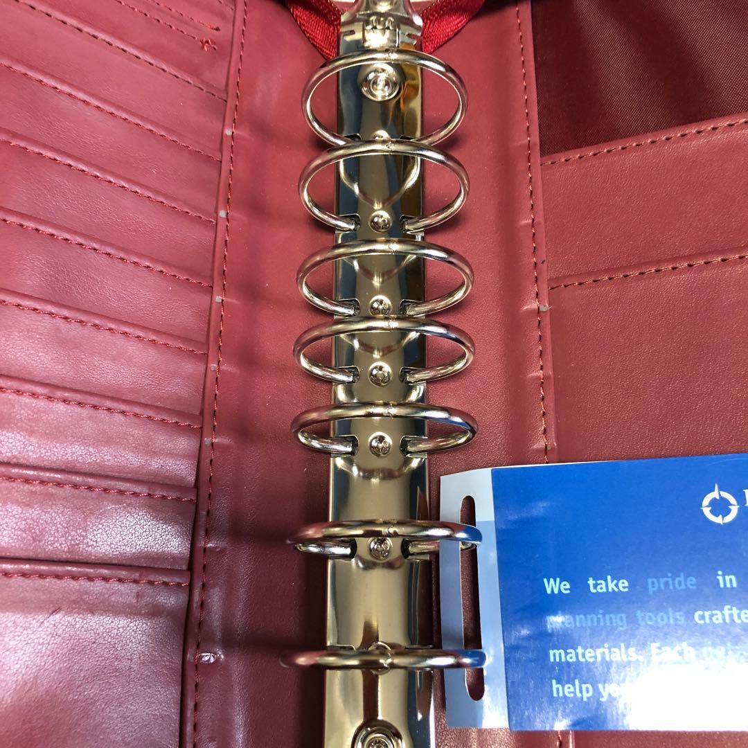 フランクリンプランナー　オイルレザー バインダー クラッシックサイズガーネット