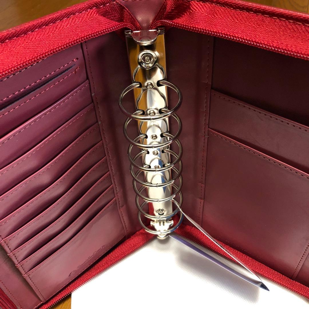 フランクリンプランナー　オイルレザー バインダー クラッシックサイズガーネット