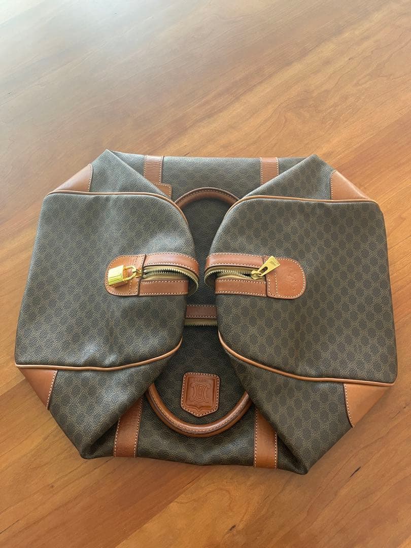 CELINE オールド セリーヌ マカダム ボストンバッグ ヴィンテージ