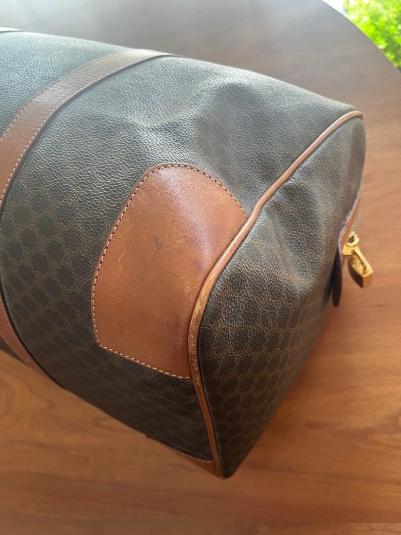 CELINE オールド セリーヌ マカダム ボストンバッグ ヴィンテージ