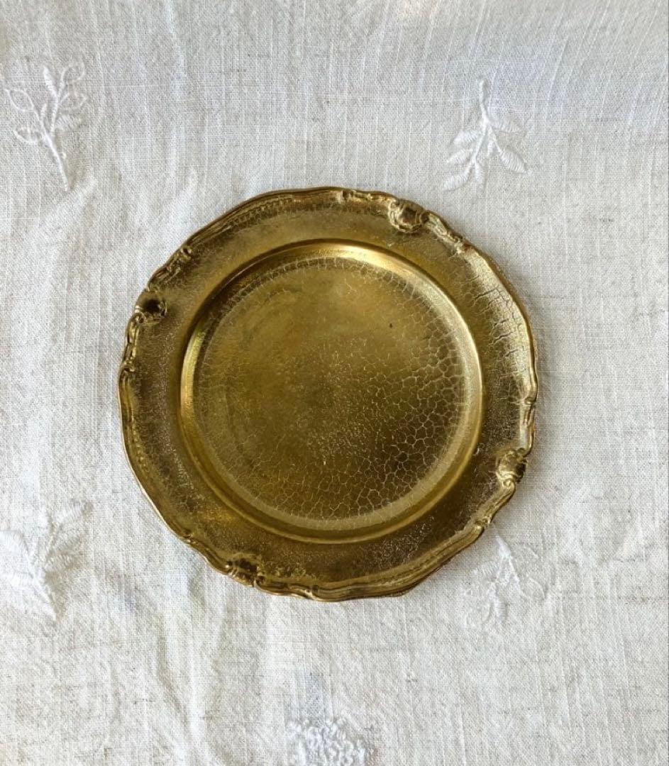 みーた　おまとめ買い　真鍮　花リム　丸　コースター　4点　ドイツ