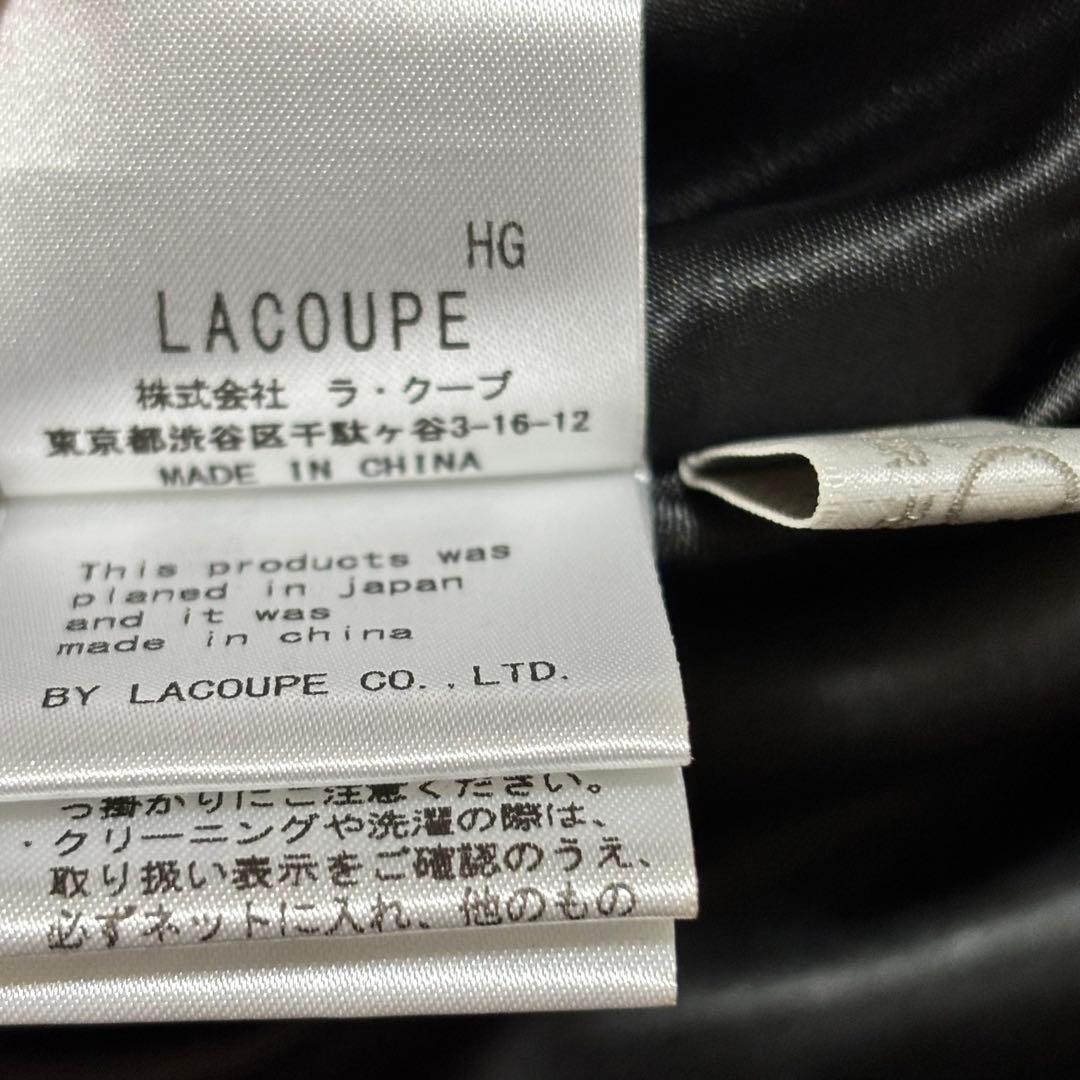 ストロベリームーン　LA COUPE リボン プリーツ 光沢 ブラック