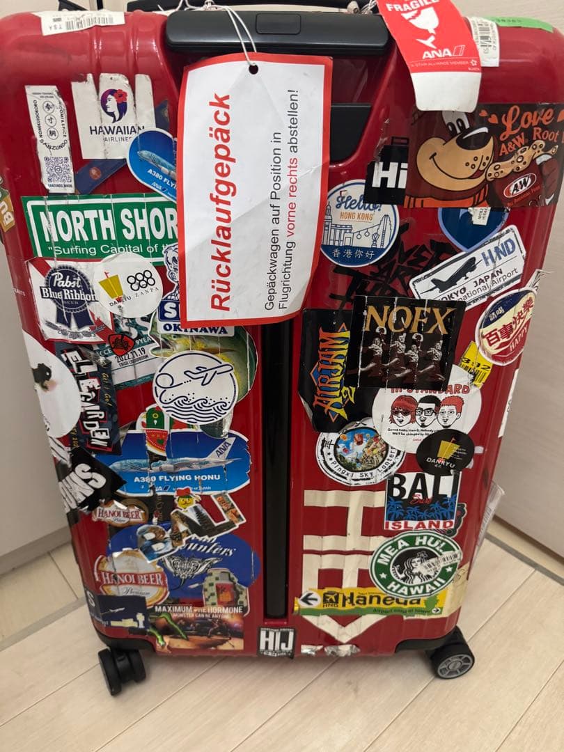 ‼️お値下げ中‼️【アンティーク】RIMOWAスーツケース（ステッカーカスタム済）