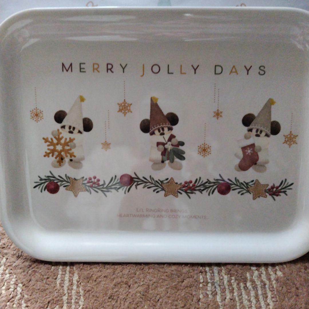 ディズニー　リルリンリン　クリスマス　スーベニアセットとトレーとカトラリーセット