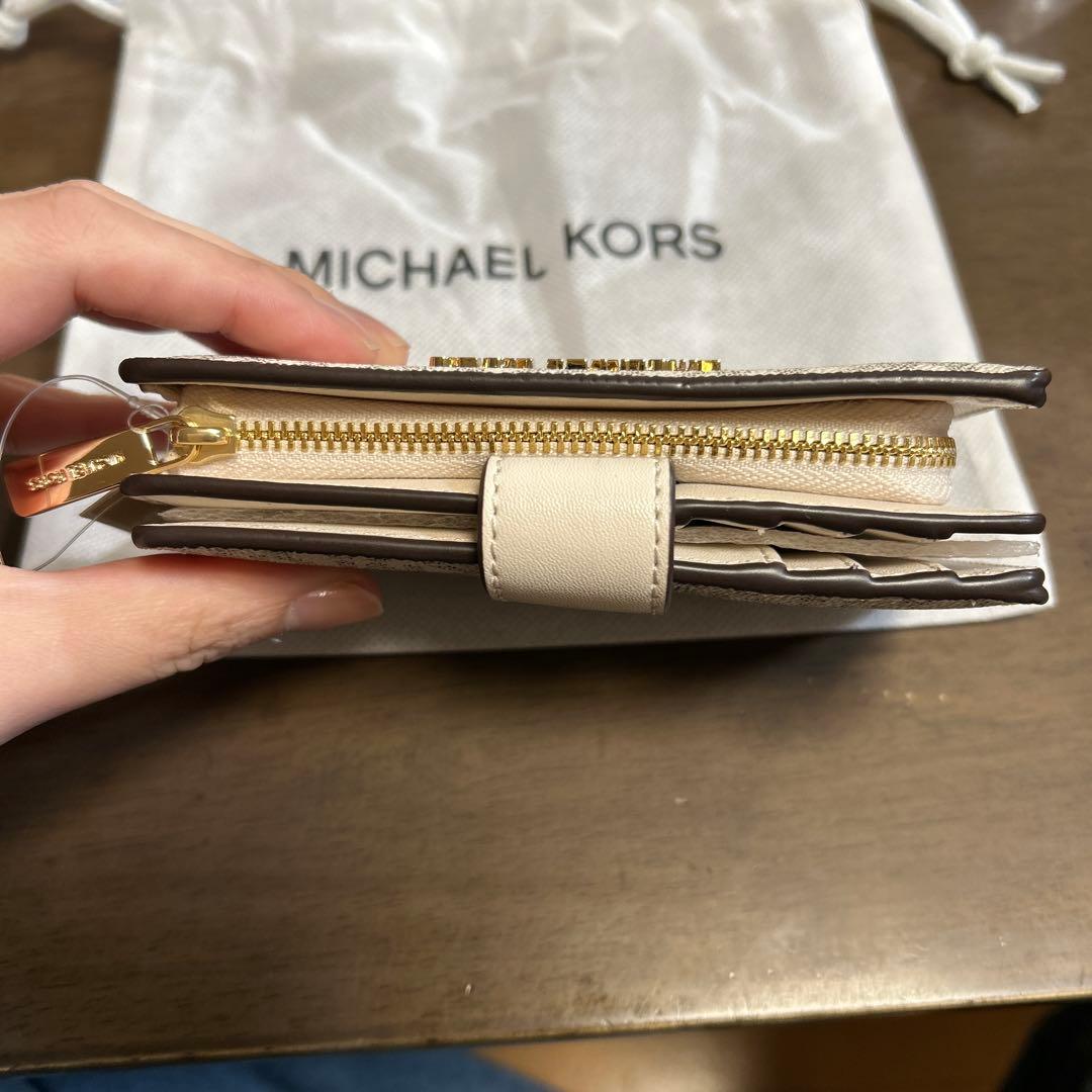MICHAEL KORS 二つ折り財布 ホワイト系 新品未使用 値下げ！！