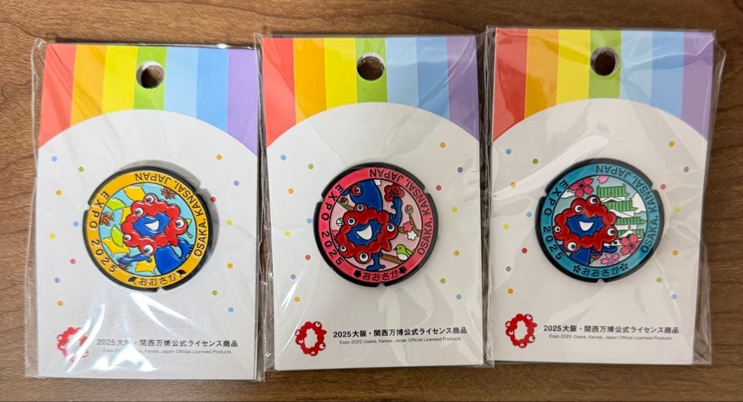 大阪関西万博 EXPO2025 ミャクミャク マンホール 公式ピンバッジ 3種類