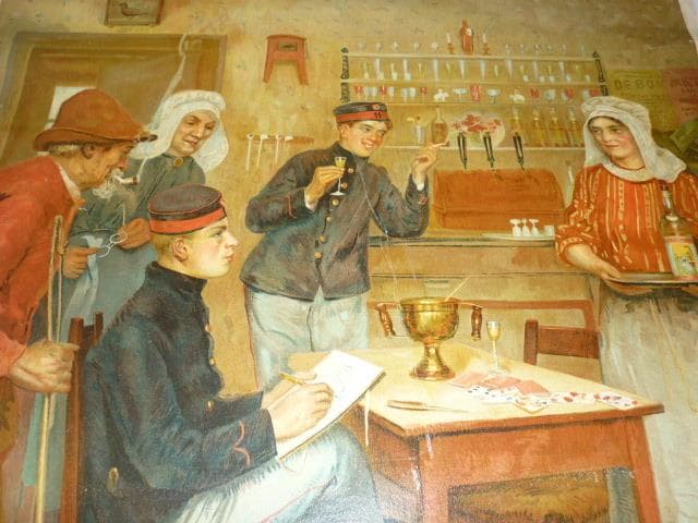 1905年ベルギー◆『ELIXIR DEKEMPENAAR』石版画 酒類ポスター