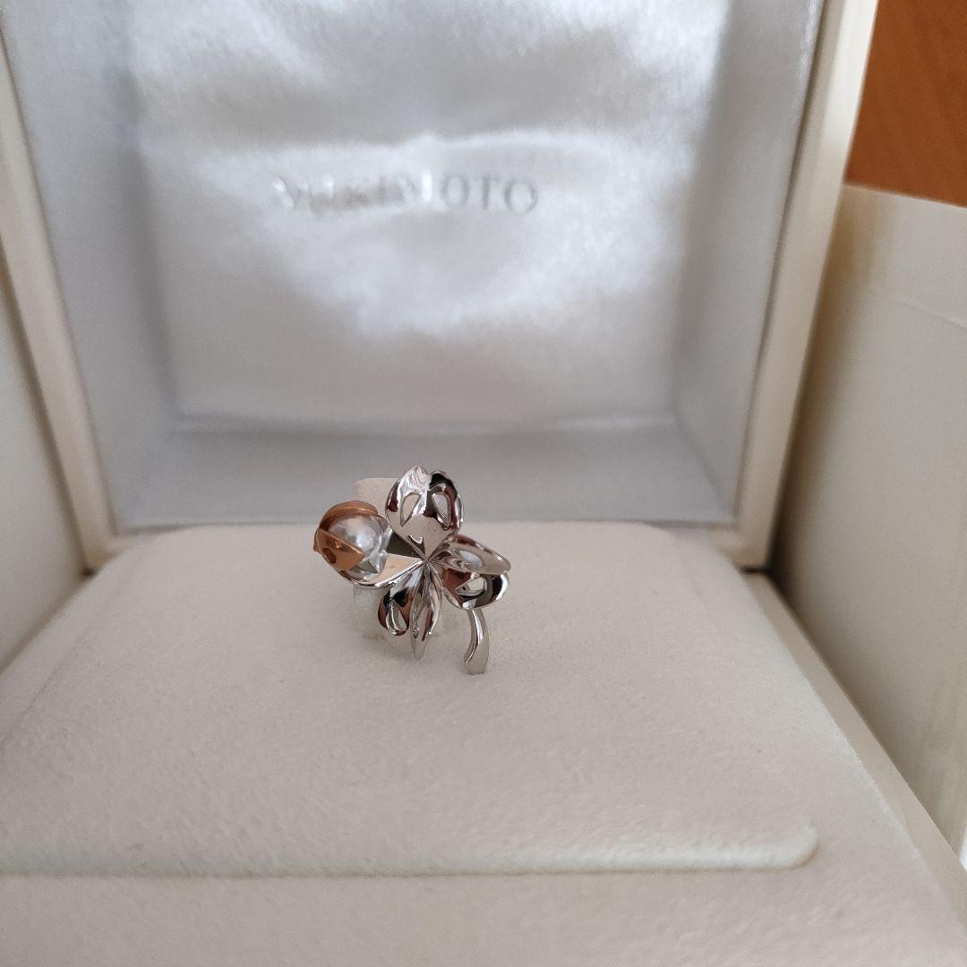 【未使用】MIKIMOTO 四つ葉クローバー＆天道虫　ラッキーモチーフ ブローチ