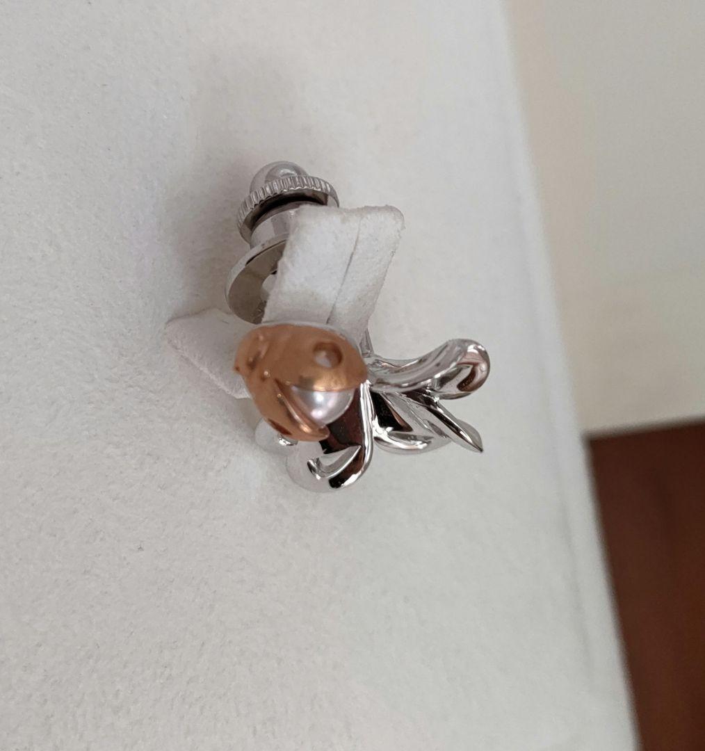 【未使用】MIKIMOTO 四つ葉クローバー＆天道虫　ラッキーモチーフ ブローチ