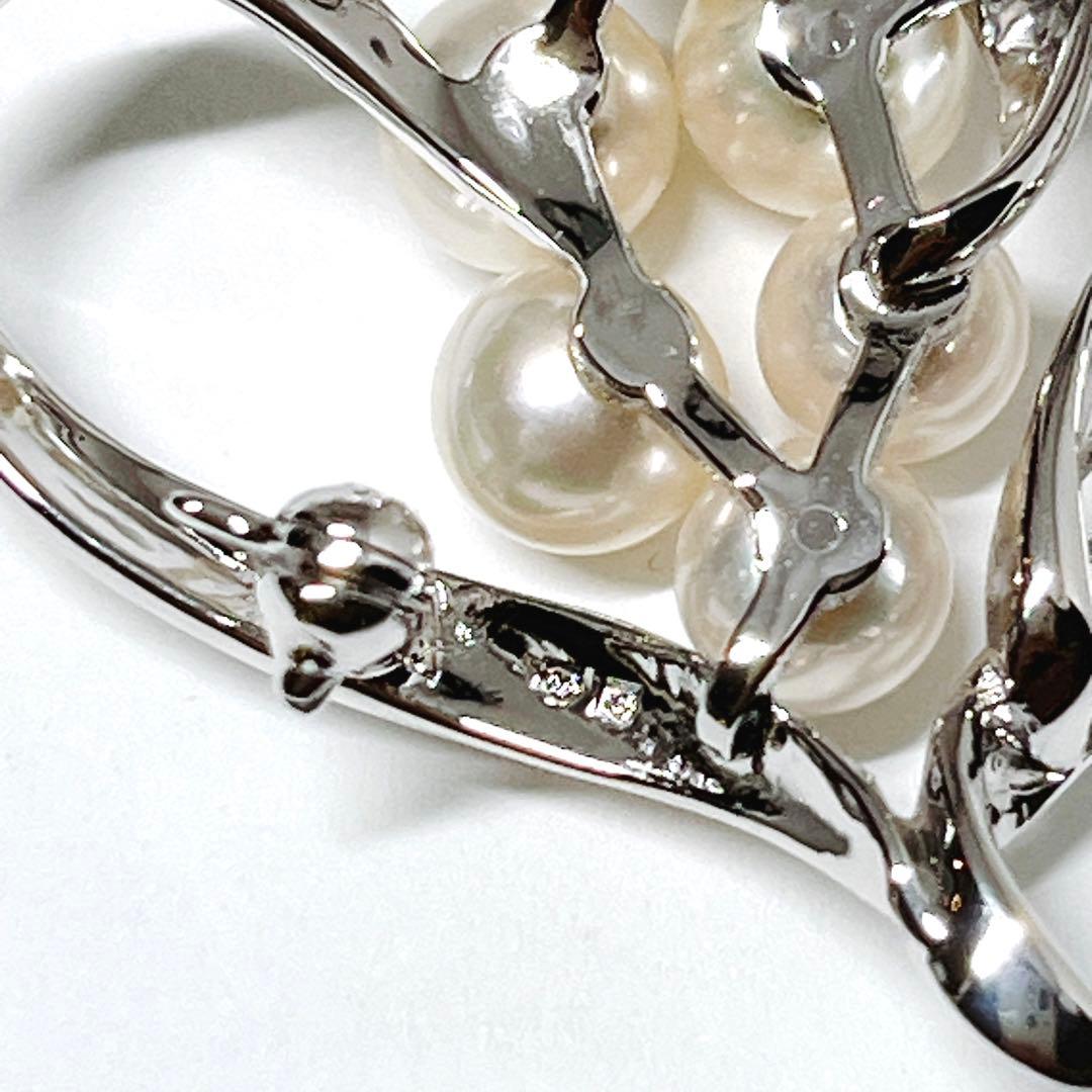 【未使用品級】✨MIKIMOTO ミキモト アコヤパール　ブローチ　ハート