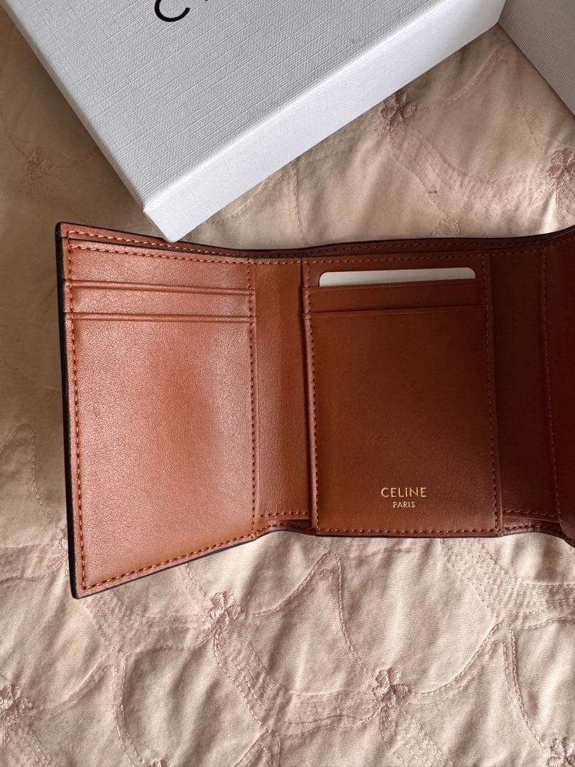 CELINE 三つ折り財布 ブラウン/ブラック