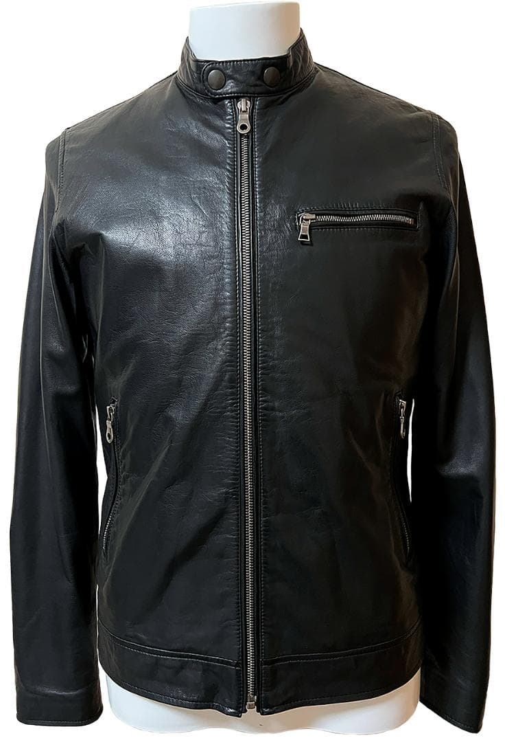 【美品】Paul Smith　シープスキン シングル ライダースジャケット【M】