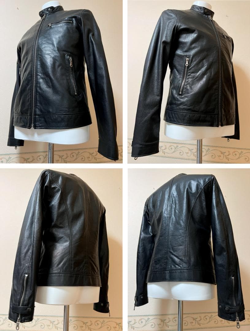 【美品】Paul Smith　シープスキン シングル ライダースジャケット【M】